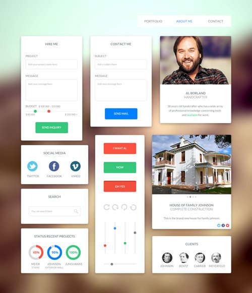 Flat Icons and Web Elements for UI Design-26