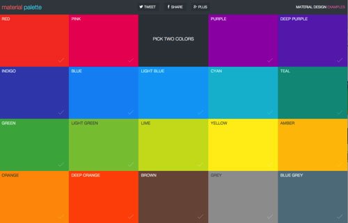 Material Design专用在线配色工具